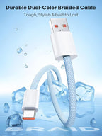 Senetem USB C Cable 6FT 3-Pack, USB A to USB Type C Charger Cord, 3A Fast Charging Compatible with iPhone 15 16 17 Pro, Samsung S24/S23 S22/Note 20/10, Car Play, Apple iPad Android Accessories