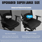 Gel Seat Cushion for Long Sitting Pressure Relief (Extra Large & Thick) - Non-Slip Gel Chair Cushion for Back,Sciatica,Tailbone Pain Relief - Seat Cushion for Office Desk Chair,Car Seat,Wheelchair