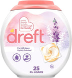 Dreft Laundry Detergent Pacs, Lightly Scented, Lavender, For Baby and Family, XL Pacs, 25 Count