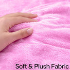 Travel Blanket and Pillow, Ultra-Soft, Compact & Lightweight, 60x50 in, Airplane Travel Essentials with Hand Luggage Sleeve and Backpack Clip, for Travel & Picnic (Pink)