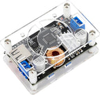 DROK DC Buck Converter Adjustable Voltage Regulator 12V 6V-32V to 1.5-32V 5A, LCD Screen Step Down Converter with USB Port and Protective Case
