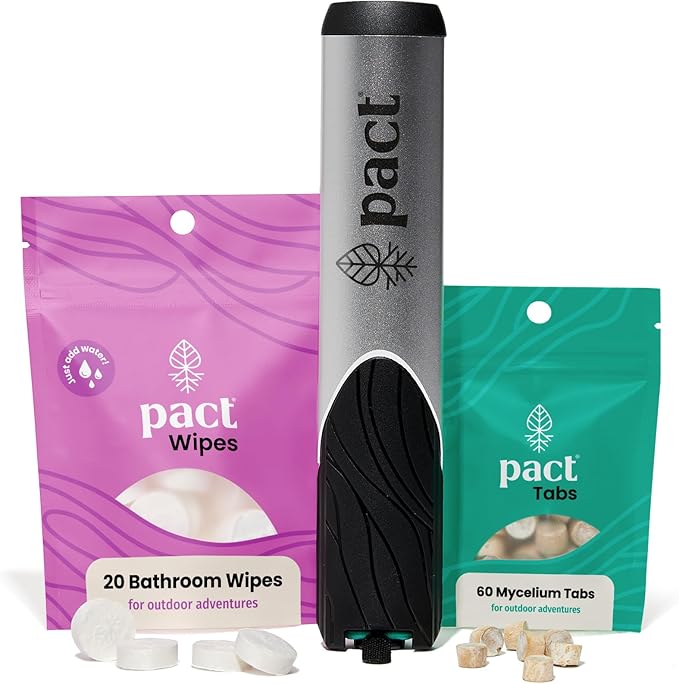 PACT Lite Bathroom Kit - Bathroom Kit for Camping, Backpacking, Backcountry - Ultralight Backpacking Gear