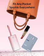 iWALK Sparkly 10000mAh Portable Charger, 22.5W Fast Charging Small Power Bank with Built-in USB-C Cable, Diamond Glitter Ultra-Compact Battery for iPhone 17/17 Pro/16/16 Pro/15, Samsung,ShinyPink