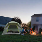 CAMPROS CP Camping Tent 2/4/6 Person, Waterproof Windproof Double Layer Dome Tent, Easy Setup with Large Mesh Windows & Wide Door for Outdoor Camping Backyard