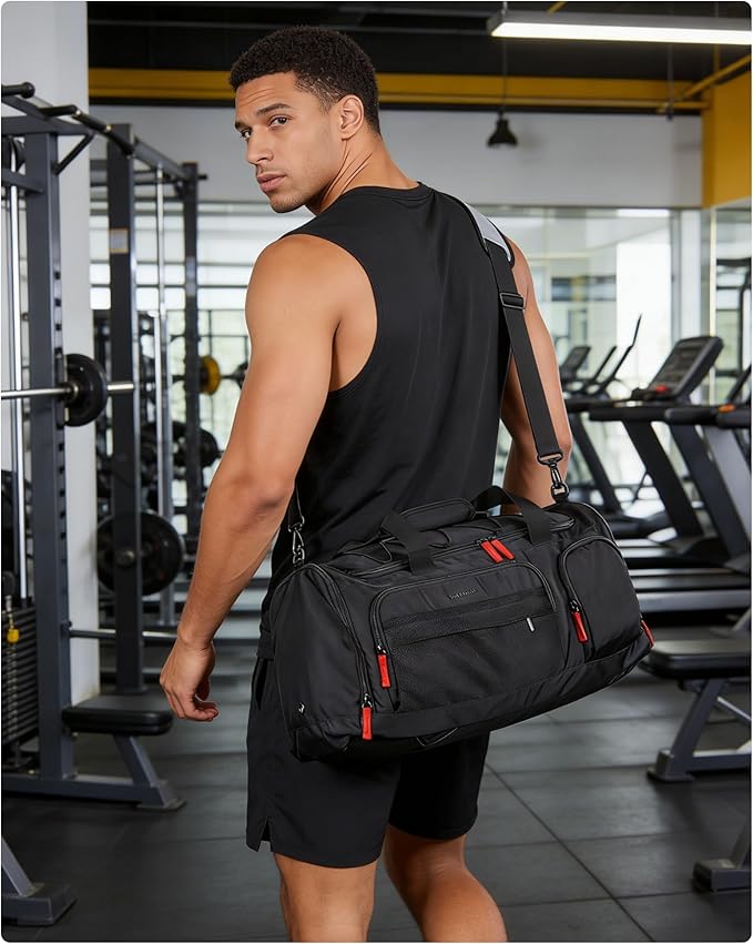 BAGSMART Gym Bag for Women & Men, 35L/63L Sports Travel Duffel Backpack with Shoe Compartment Laptop Compartment, Water Resistant Carry On Weekender Bag for Airplane