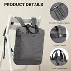 G4Free Protective 16" Laptop Backpack, Large Work Bag for Men Women, Slim Casual Backpacks for Travel, College, Business, Dark Gray