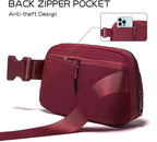 Belt Bag Fanny Pack Crossbody Bags for Women Fashion Waist Packs with Adjustable Strap Gifts for Women Men Teen Girls (Wine)