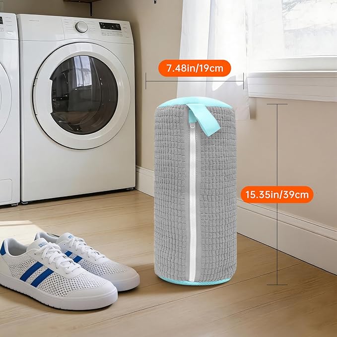 1PCS Shoes Washing Machine Bags, Laundry Shoe Bag for Washer and Dryer, Reusable and Durable Zipper Sneaker Shoe Washing Bag, Tennis Shoes Cleaning Bag for All Shoe Types (Gray)