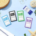 50 Pcs 5-IN-1 Hotel Soaps and Toiletries Bulk Set,5-Piece Set 0.35 oz each Packets Shampoo,Conditioner, Body Wash and Lotion,0.53 oz Soap Mini Travel Size Toiletries Supplies kit for Guests,Homeless