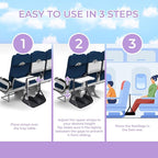 Babenest Airplane Foot Hammock, Foldable Leg Rest Support with Adjustable Strap and Thicken Bottom, Portable Under Desk Flight Footrest Holder for Air Travel, Office & Car