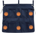 Gilbins End Of Bed Shoe Bag Great for storage, shoes, accessories & stuff! (Navy Basket Ball)