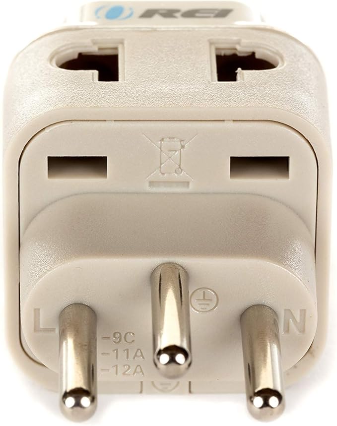 OREI US to Switzerland, Liechtenstein (Type J) Travel Adapter Plug - 2 in 1 - CE Certified - RoHS Compliant - 4 Pack - White Color (DB-11A-4PK)