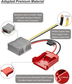 18V to 12V Step Down Converter Aadpter Compatible with Milwaukee M18 Batteries, DC 12 Voltage Battery Power Adapter, Automatic Buck Converter Regulator with Fuse for Golf Cart