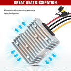 Nilight 48V 36V to 12V Voltage Converter 240W 20A Regulator Step Down to 12VDC Waterproof DC Convert Reducer Power Supply Transformer Module for Golf Cart Scooters