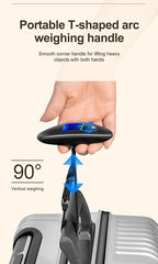 Luggage Scale Portable Digital Handheld Baggage Scale for Travel Suitcase Weight Scale with Rubber Paint 110 Pounds Battery Included (Black)