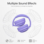 YUMONDEAR Bluetooth Headphones Over Ear, 80 Hrs Playtime Wireless Headphones with ENC Mic, Deep Bass EQ, Foldable Comfort for Travel, Gym & Commuting, Stocking Stuffers