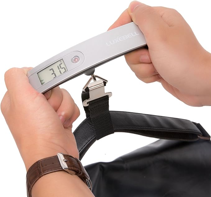 Digital Luggage Scale Vacation Travel Essentials Accessories Gifts for Traveler Portable Suitcase Handheld Weight Scale 110 lbs Hanging Baggage Travel Must Haves