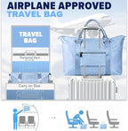 Travel Duffle Bag, Weekender Travel Bag Men Small Gym Bag for Women, Hospital Bag for Labor and Delivery, Overnight Bag Luggage Bag with Trolley Sleeve, Airplane Travel Essentials for Flying(Black)