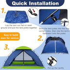 Camping Tent, 1/2 Person Tent, Lightweight Waterproof Backpacking Tent, 5-Minute Setup Outdoor Tent with Carry Bag, Ideal for Camping Hiking