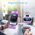 Feob Small Portable Charger for iPhone,Upgraded 5000mAh PD Fast Charging Power Bank,Mini Battery Pack Backup Charger Compatible with iPhone 14/14 Pro Max/13/13 Pro/12 Pro/11/XS/XR/X/8/7/6-Purple