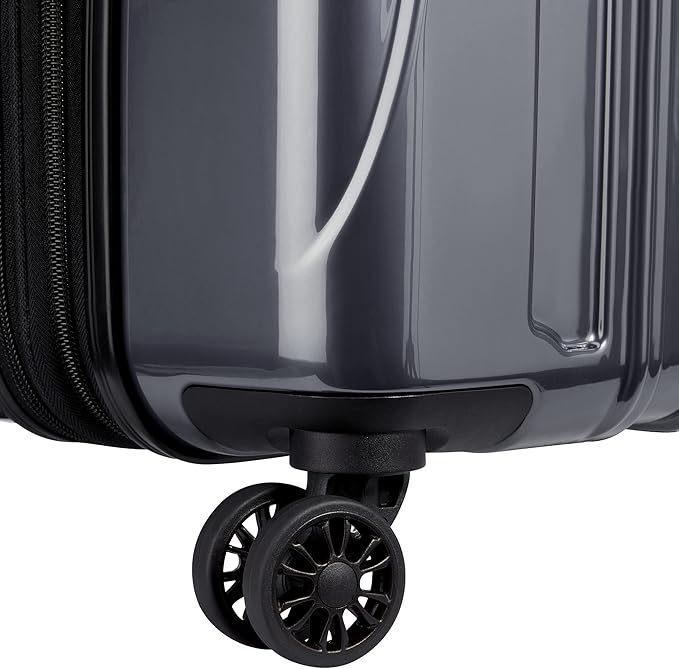 DELSEY PARIS Helium Aero Hardside Expandable Luggage with Spinner Wheels, Titanium, Carry-On Plus 21 Inch