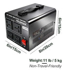 Yinleader Heavy Duty 2000W PRO 110V to 220V Voltage Converter Step Up/Down Power Transformer 110-120V/220-240V for 220/230/240V Global Appliances use in US