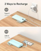 VEEKTOMX Portable Charger Built-in Cables, Power Bank for iPhone, Fast Charge USB C Battery Pack Travel Essentials Powerbank Compatible with iPhone 17/16/15/14, Samsung S25/24