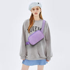 Fanny Pack Crossbody Bag for Women and Men, Belt Bag for Hiking Bum Bag with Adjustable Strap,Casual Cell Phone Pouch?Waist pack for Running Workout Sports Travel Light Purple