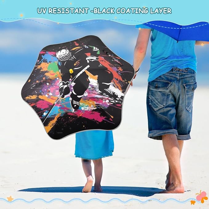 ALAZA Kids Umbrella Stick Umbrellas Cute Umbrella for Boys Girls Toddler UV/Sun Rain Windproof