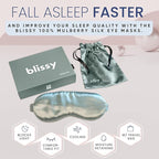 Blissy Silk Sleep Mask - Eye Sleeping Mask for Women & Men for Total Blackout - 100% Pure Mulberry Silk, 22 Momme 6a Fibers - Blindfold Sleep Mask Side Sleeper Eye Cover (Matcha)