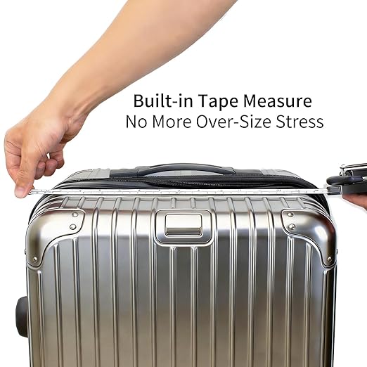 Manual Luggage Scale, Mechanical Luggage Scale with Tape Measure, Up to 80 Pounds/35kg (Black)