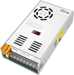 DROK 48V Power Supply, AC to DC Converter 0-48V 10A 480W Variable Power Supply, AC to DC Adapter Low Voltage Transformer for Landscape Lights LED Adapter Lab CCTV