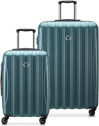 DELSEY PARIS Helium Aero Hardside Expandable Luggage with Spinner Wheels, Metallic Green, 2-Piece Set (21/28)