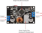 DROK Voltage Boost Converter, DC 6-30V 5V Step Up to DC 7-32V 12V 24V 5A Adjustable Volt Regulator, LCD Power Supply Module Voltage Current Amp Display Transformer Circuit Board with Case