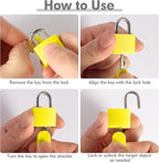 8Pcs 22mm Mini Suitcase Locks, Multicolor Metal Padlock with Key, Plastic-Covered Luggage Locks for Suitcase, Boxes, Backpack, Locker, Laptop Bag
