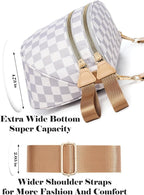 Black and White Checkered Crossbody Bag Bum Bag for Women,Spacious Checkered Purse Fanny Packs Belt Bag