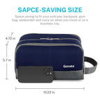 Gonex Travel Toiletry Bag Nylon, Shaving Bag Toiletry Organizer Deep Blue