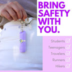 Securityman Personal Alarms for Women | Safety Alarm Keychain (Loud 130dB Siren and SOS Strobe Light) Everyday Self Defense Security Alarm Protection Device (Purple)