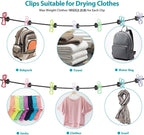 Travel Clothesline, Retractable Clothesline Camping Washing Line with 12 Clothes Clips for Indoor Laundry Drying line,Outdoor Camping Accessories(1.8M)