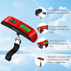 Luggage Scale, Portable Luggage Weight Scale 110lb/50kg with LED Display, Luggage Scale Travel Digital for Weighing Luggage, Backpacks, Fruits and Pets (Red)