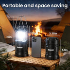 4-Pack Portable Camping Lanterns,LED Battery Powered Lights Tent Lamp Magnetic Base,Hanging Hook,Collapsible, Waterproof for Emergency, Hiking,Hurricane,Campsites,Lanterns for Power Outages