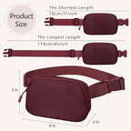Fanny Pack Crossbody Bag for Women and Men, Belt Bag for Hiking Bum Bag with Adjustable Strap,Casual Cell Phone Pouch?Waist pack for Running Workout Sports Travel Burgundy
