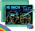 TEKFUN LCD Writing Tablet for Adults, Large Doodle Board, 16 Inch Colorful Drawing Tablet Writing Pad, Toddler Toys for 3 4 5 6 7 8 9 Year Old Girls Boys Teen, Birthday Gifts for Kids (DarkGreen)