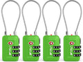 TSA Accepted Luggage Travel Lock, Set-Your-Own Combination Lock for School Gym Locker, Luggage Suitcase Baggage Locks, Filing Cabinets, Toolbox, Case(Green, 4 Pack)