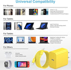 iPhone 17 16 15 Charger Fast Charging, [ETL Certified] 2 Pack 10FT USB C Charger Cable with 20W Type C Fast Charging Block for iPhone 17/17 Pro/17 Pro Max/16/16 Pro/16 Pro max/16 Plus/15（Yellow）