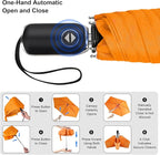 Compact Travel Umbrella for Purse - Flat Handle, Waterproof for Light Rain