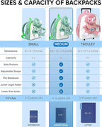 Naturally KIDS Green Dinosaur Backpack for Boys 4-5, Triceratops Dinosaur Gifts for 4-5 Year Old Boys, Girls, Toddler Backpack