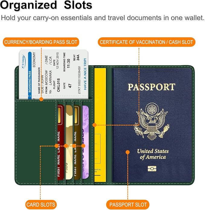 FINTIE Passport Holder, Slim Travel Wallet RFID Blocking Card Case Cover Passport Cover Protector Essentials with Credit Card Slots for Women/Men | Slim, RFID Blocking, Card Case Cover, Essentials, Credit Card Slots