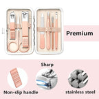 Manicure Set Women Men Nail Clipper Set Stainless Steel Toe Finger Nail Clippers Personal Care Tool with Case Travel Manicure Tool Nail Care Set Women Men Nail Grooming Kit Gifts for Mother Wife