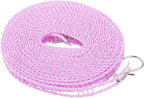 uxcell Portable Clothesline, 16.4ft Nylon Windproof Non-Slip Washing Line Rope for Courtyard Outdoor Travel Camping Laundry Drying, Purple